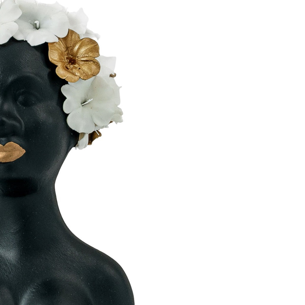 Palenquera White Flower Sculpture