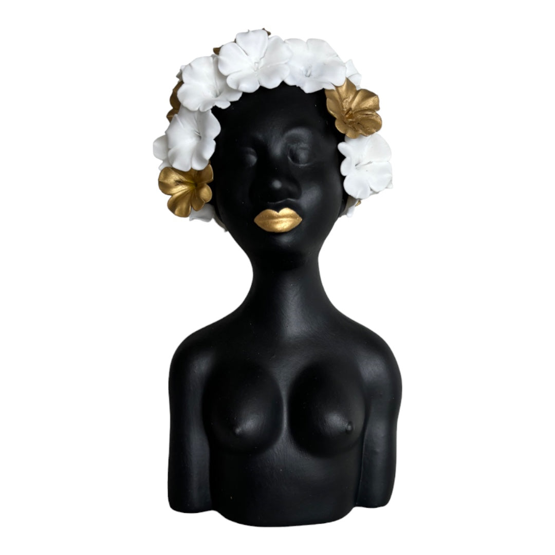 Palenquera White Flower Sculpture