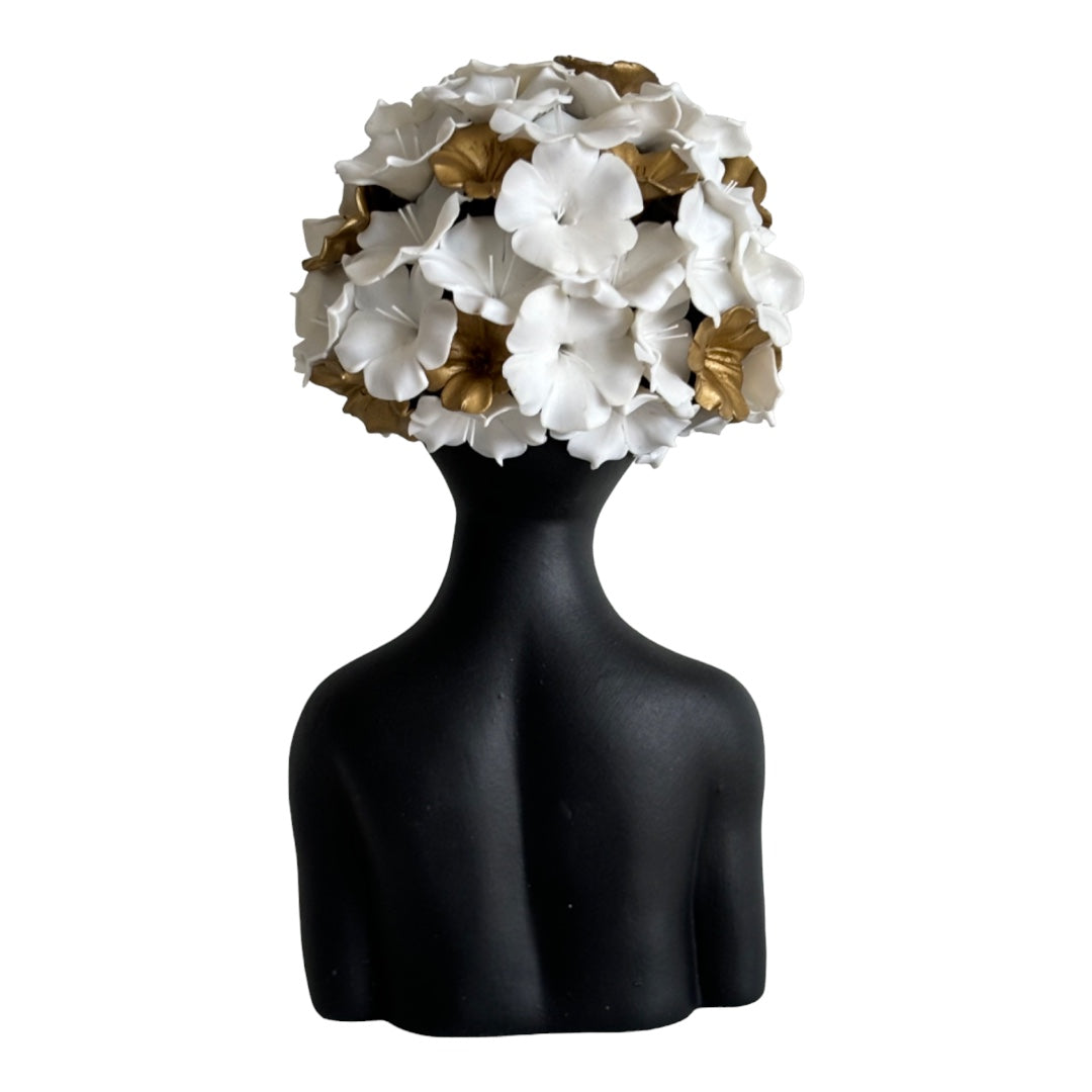 Palenquera White Flower Sculpture