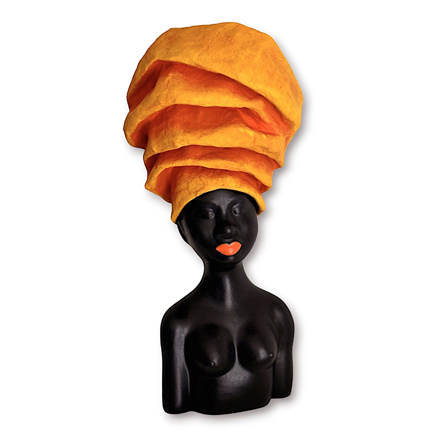 Palenquera Orange Turban Sculpture