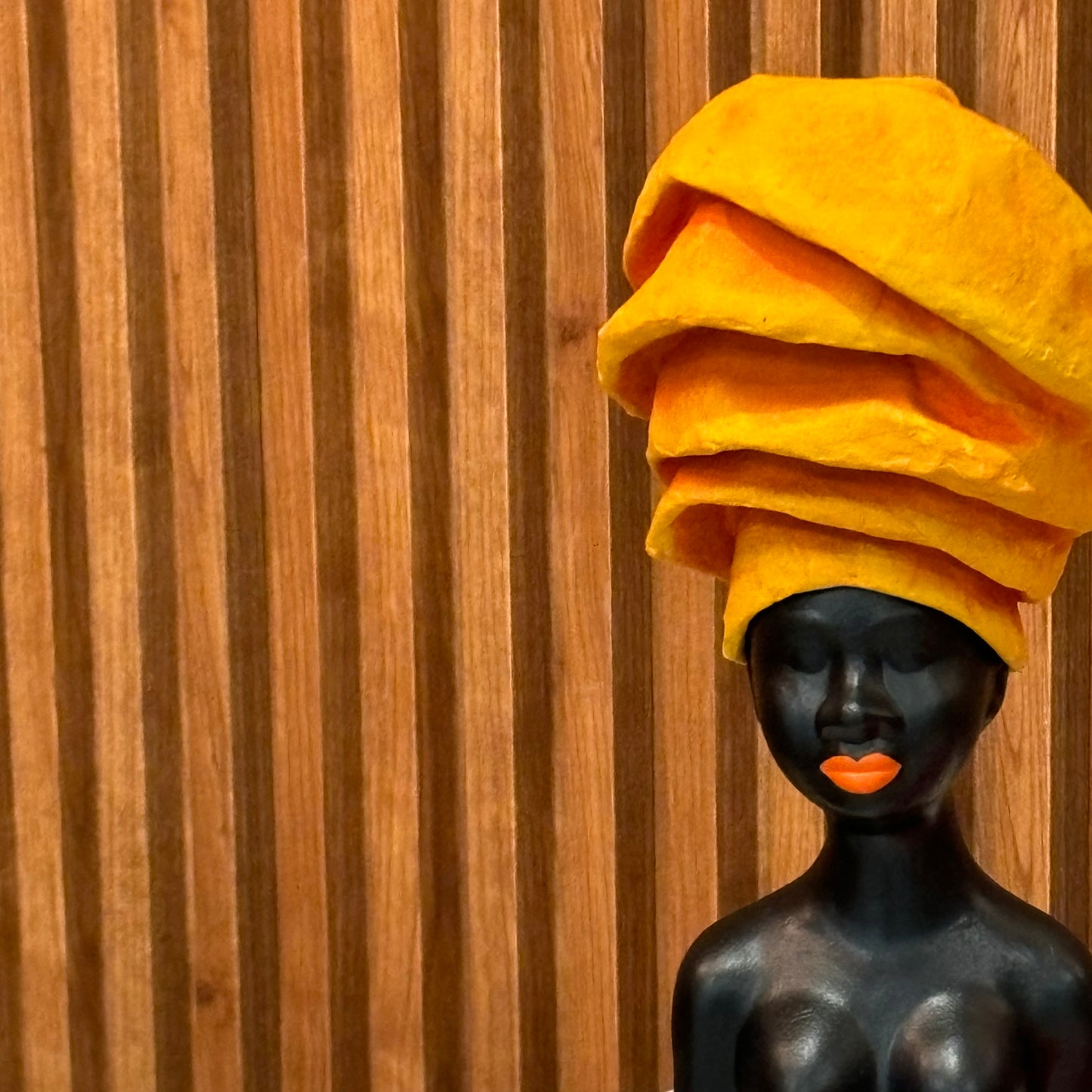 Palenquera Orange Turban Sculpture
