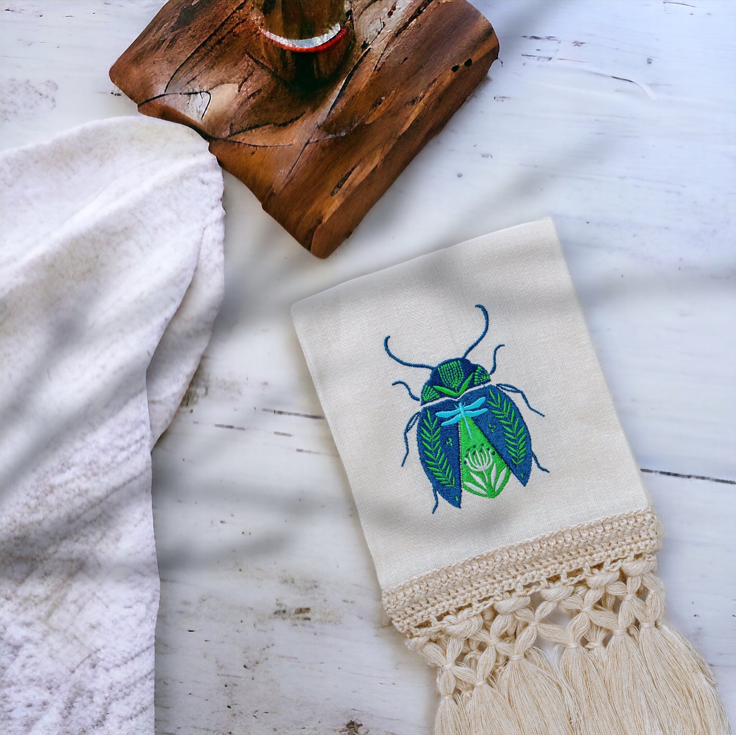 Toa Blue Beetle Hand Towel