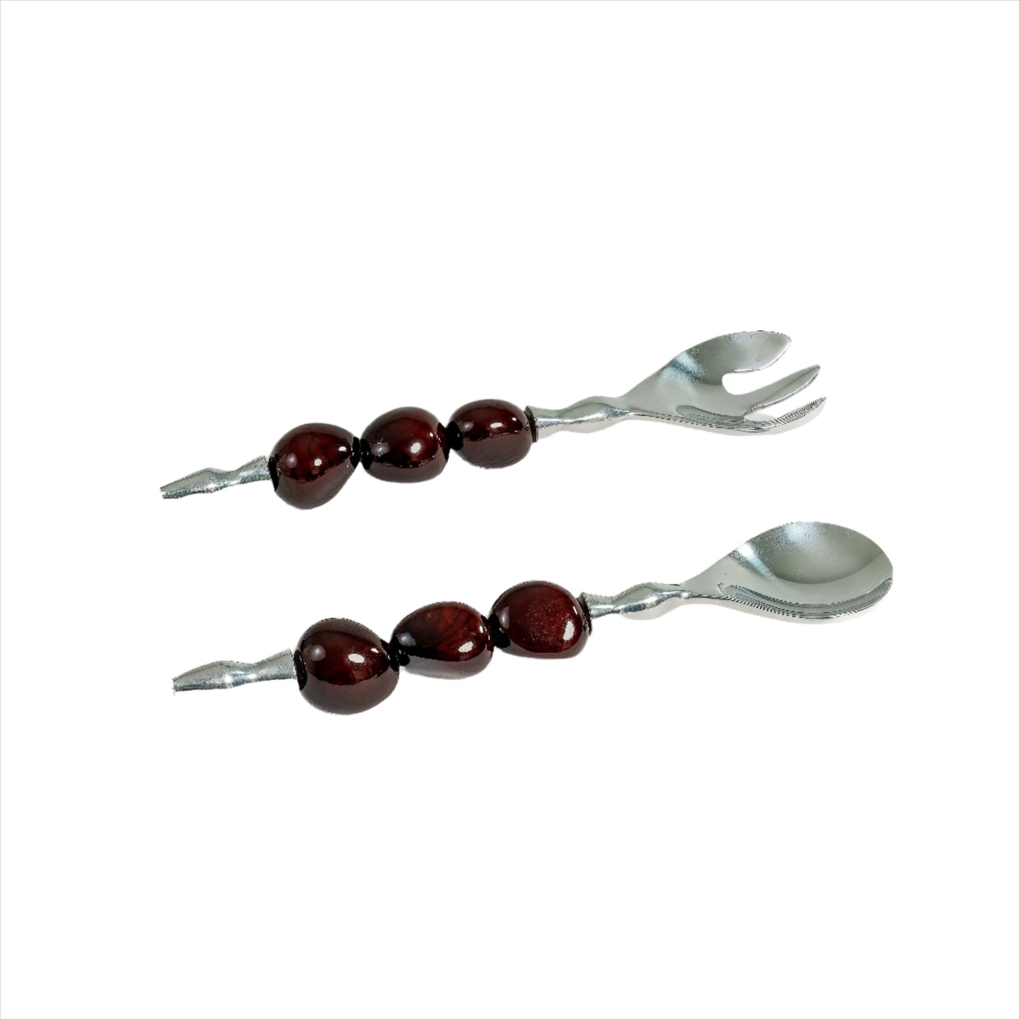 Tagua Brown Salad Serving Set