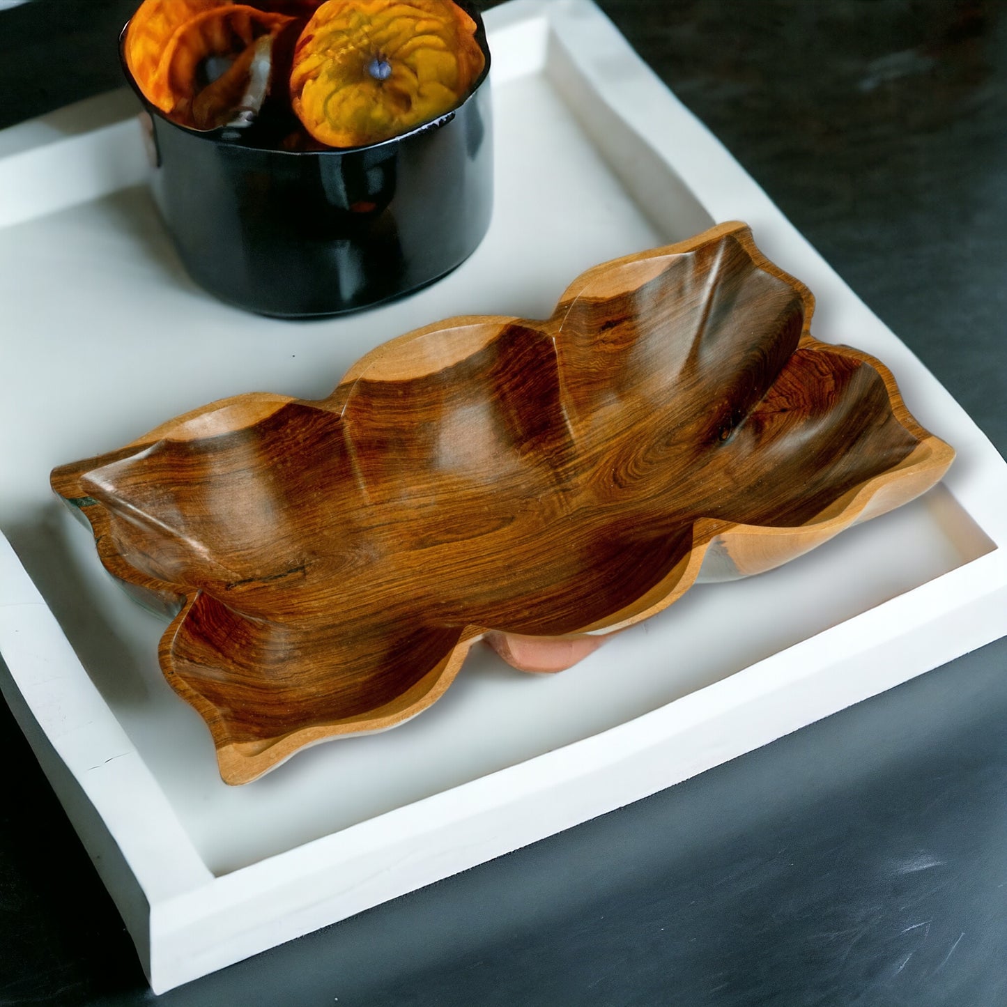 Petal Wood Centerpiece Bowl