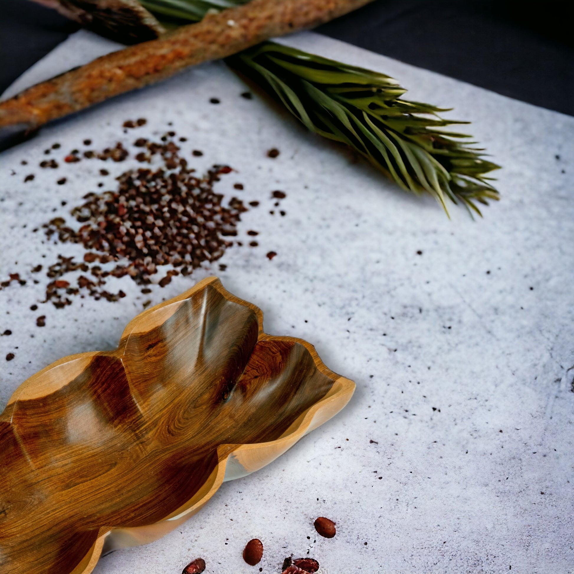 Petal Wood Centerpiece Bowl