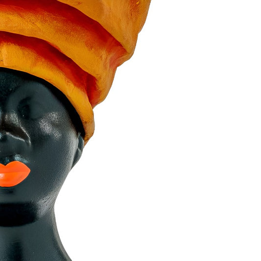 Palenquera Orange Turban Sculpture