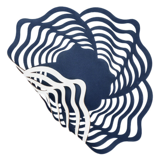 Caoba Waves Reversible Blue/Pearl Placemat