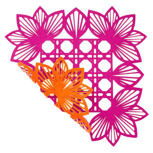 Caoba Palm Reversible Magenta/Orange Placemat