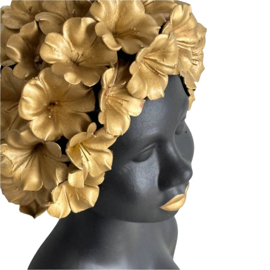 Palenquera Gold Flower Sculpture