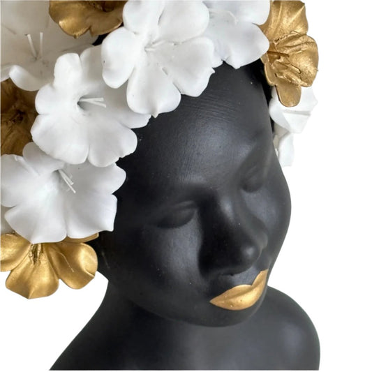 Palenquera White Flower Sculpture