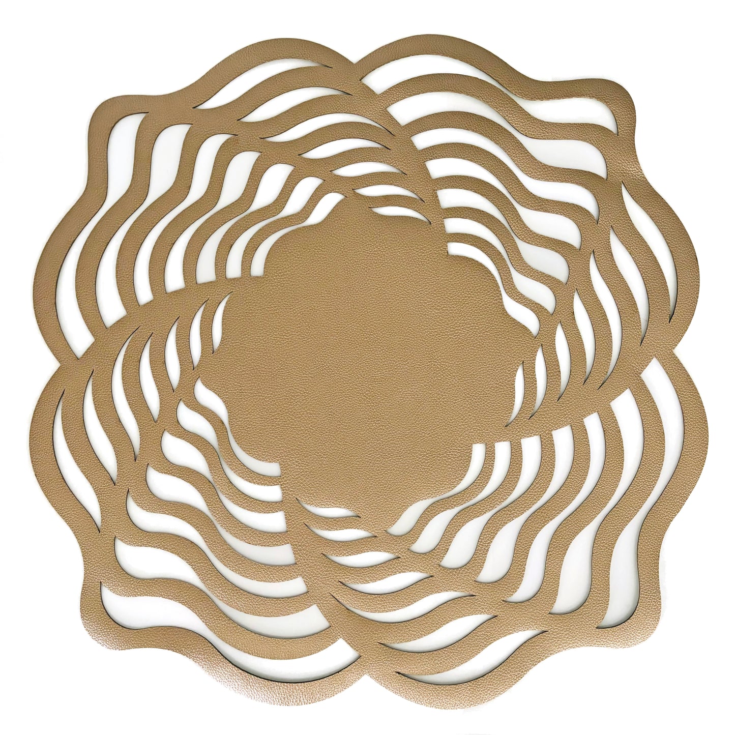 Caoba Waves Reversible Green/Gold Placemat