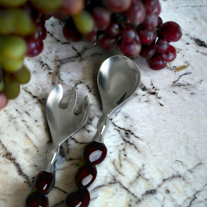 Tagua Brown Salad Serving Set