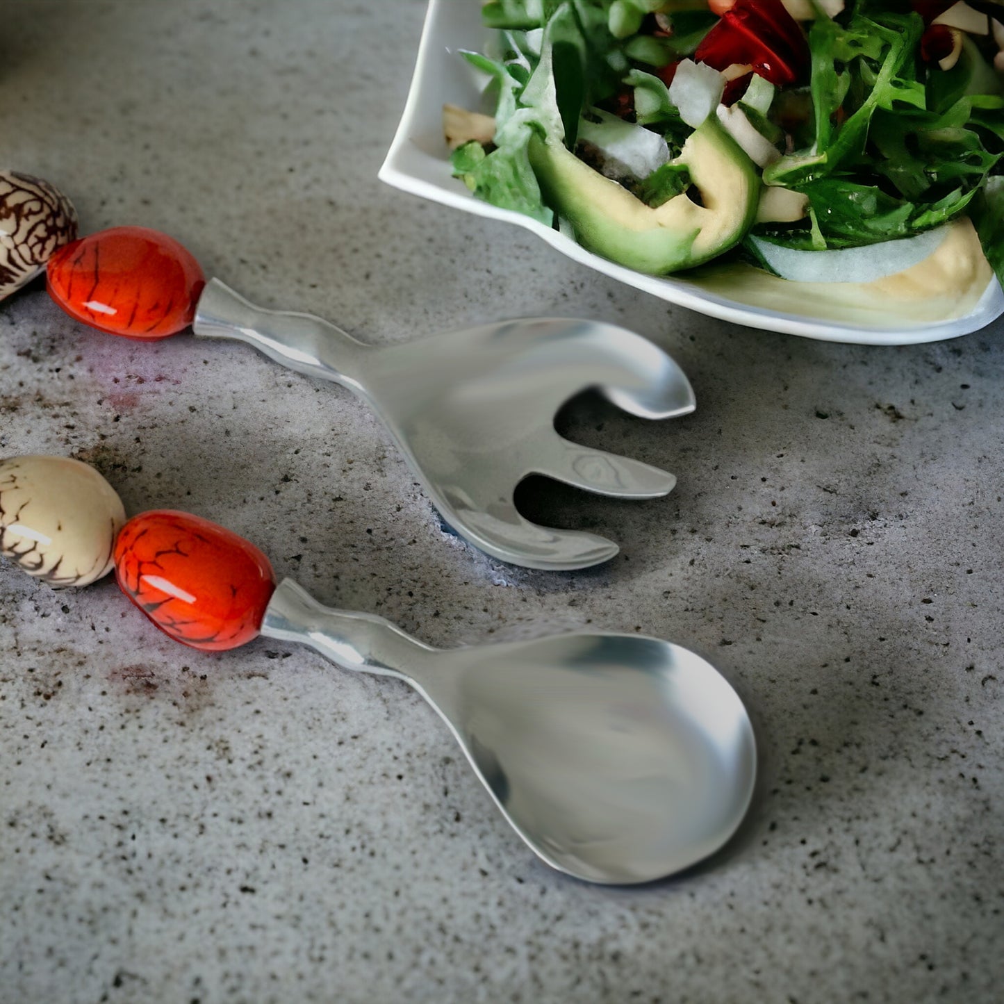 Tagua Mix Salad Serving Set