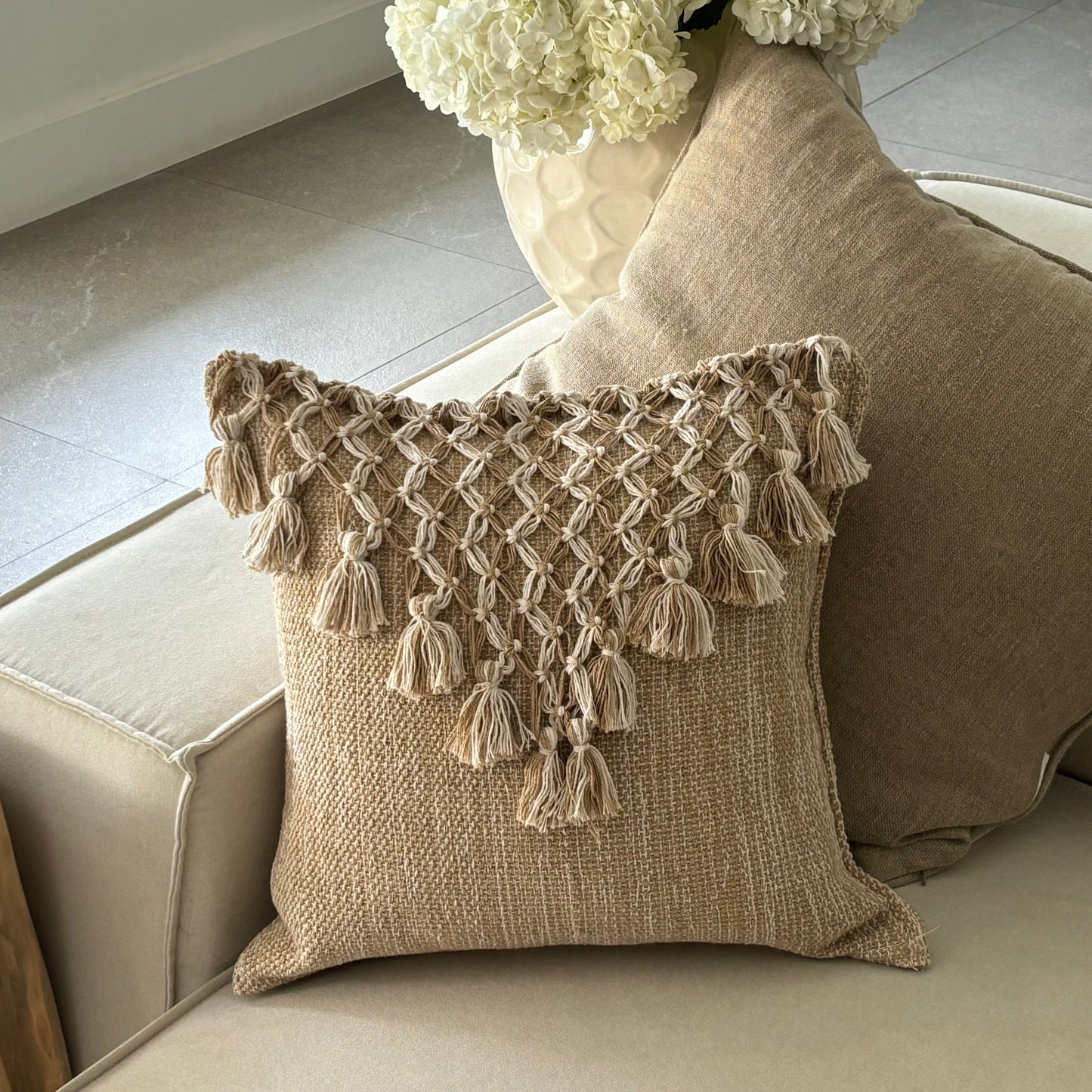 Tintorero Beige Pillow Cover