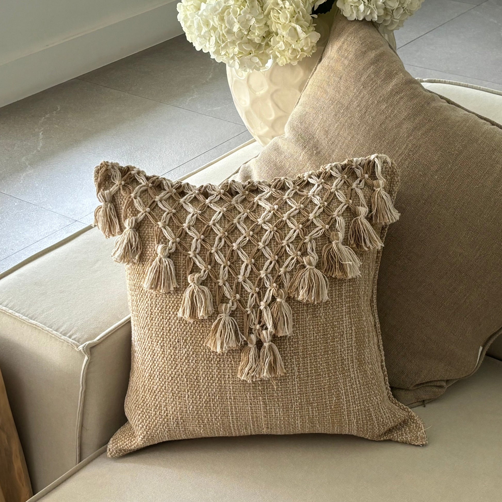 Tintorero Beige Pillow Cover
