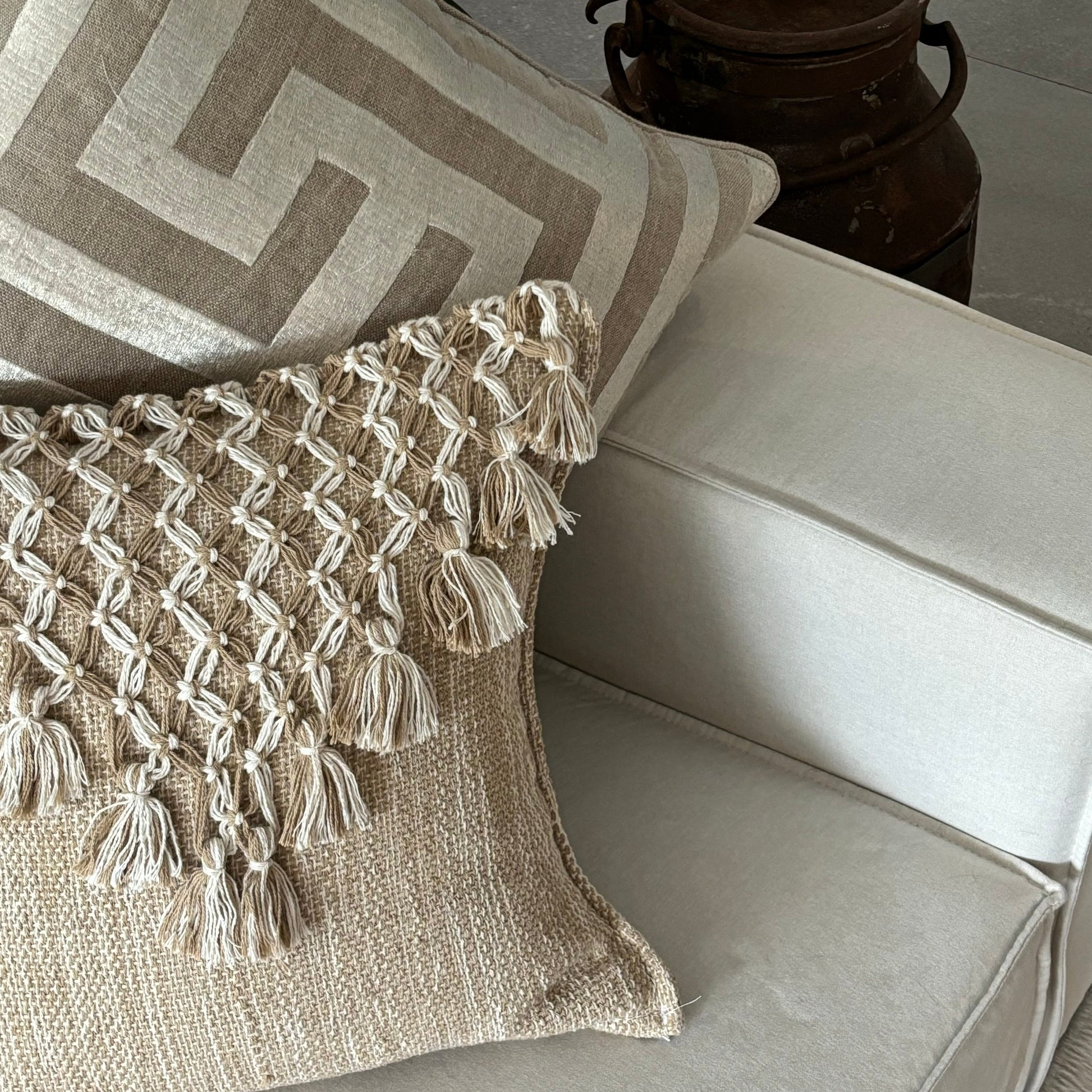 Tintorero Beige Pillow Cover
