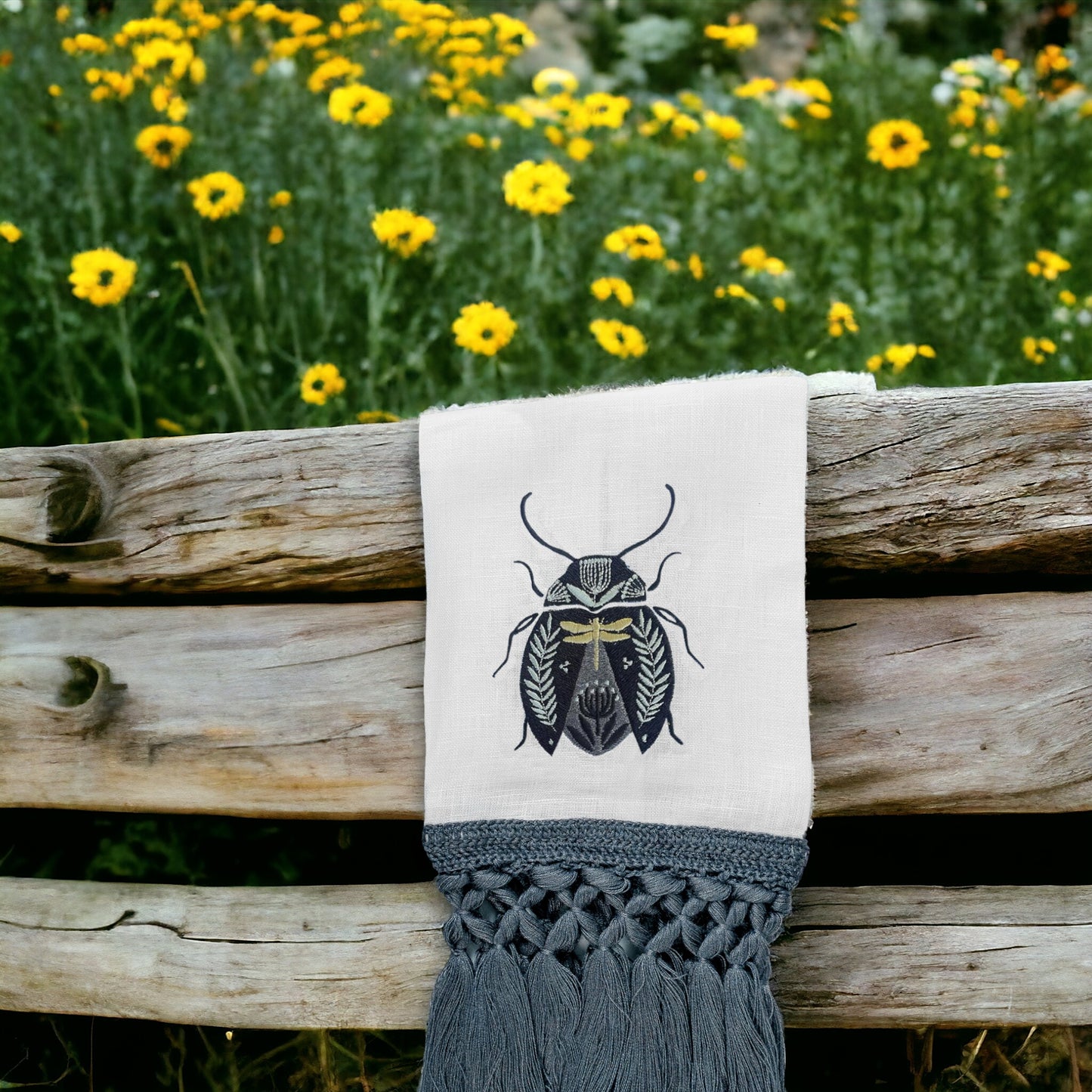 Toa Black Beetle Hand Towel