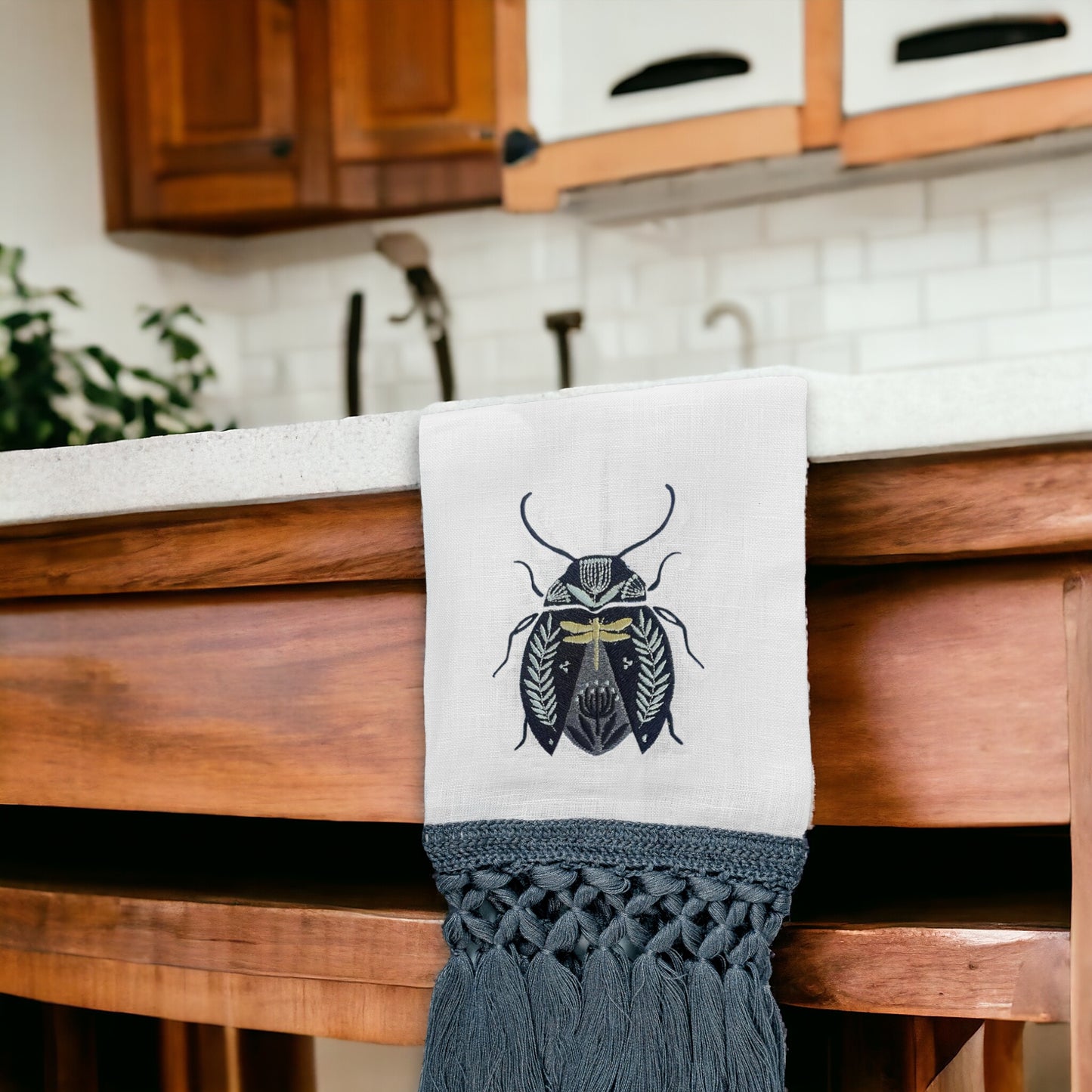 Toa Black Beetle Hand Towel