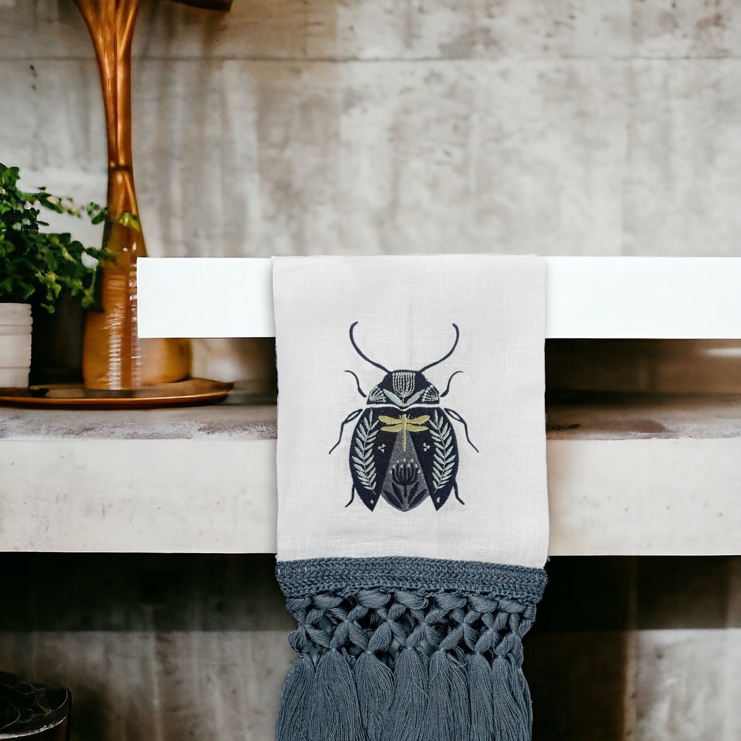 Toa Black Beetle Hand Towel